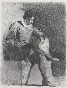 Seated Man in Sixteenth-Century Costume by Gioacchino Banfi