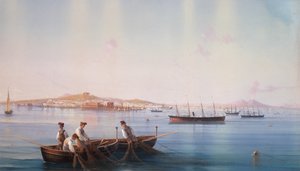 View of Naples from the Sea by Gioacchino La Pira