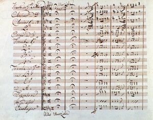 Page of Musical Score of La Gazza Ladra (The Thieving Magpie)