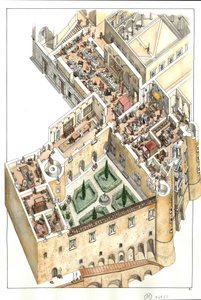 Reconstruction of the Noble Floor of the Ducal Palace of Urbino, Italy, Built by Duke Federico da Montefeltro in the 15th Century