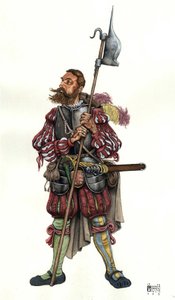 Representation of a Landsknecht, a German Mercenary, in the Service of a Lord, 16th Century