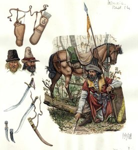 Representation of Estradiots, Light Mercenary Riders in the 15th Century