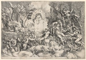 The Death of Procris, c. 1540 by Giorgio Ghisi