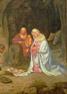 Adoration of the Shepherds, detail of the Holy Family, c.1510 (detail) by Giorgio Giorgione