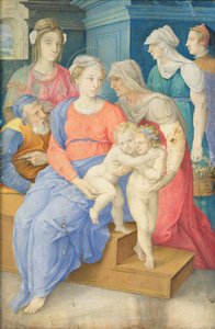 The Holy Family with St. Elizabeth, St. John the Baptist and Three Noblewomen, c.1557