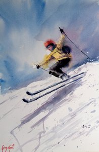 Dynamic Skier Action by Giorgio Gosti
