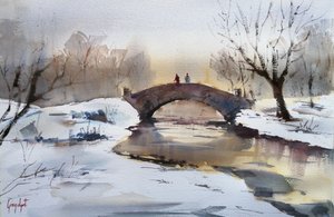 Misty Winter Bridge by Giorgio Gosti