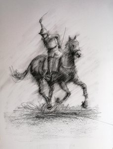 Mounted Warrior Sketch