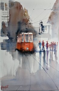 Orange City Tram by Giorgio Gosti