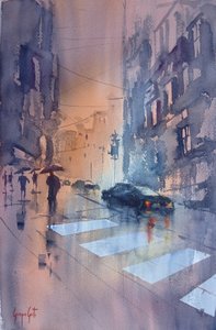 Rainy City Reflections by Giorgio Gosti