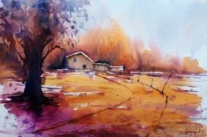 Rustic Autumn Landscape by Giorgio Gosti