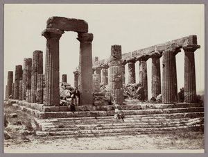 Agrigento: Temple of Juno Lacinia, Girgenti, No. 1347 by Giorgio Sommer