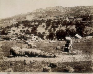 Agrigento: a view of the ruins of the Temple of Jupiter by Giorgio Sommer