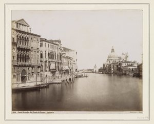 View of the Grand Canal in Venice with Santa Maria della Salute on the right by Giorgio Sommer