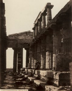 Ruins of the Temple of Neptune, in Paestum by Giorgio Sommer