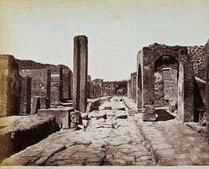 Structural Ruins Along the Strada di Stabia at the Archeological Site of Pompeii