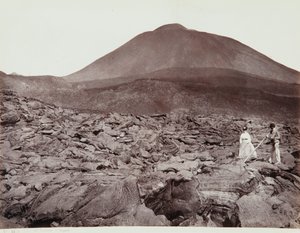 Walk on the lava of Vesuvius by Giorgio Sommer