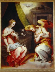 Annunciation, Center Panel of a Triptych