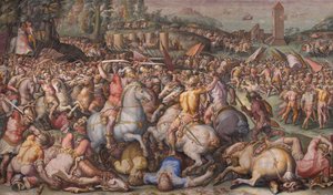 The Rout of the Pisans at Torre San Vincenzo by Giorgio Vasari