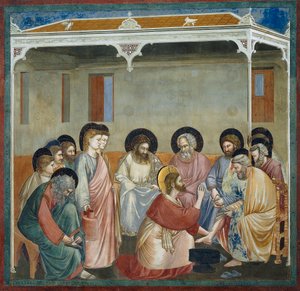 Washing of Feet (detail) by Giotto (c.1266 1337)