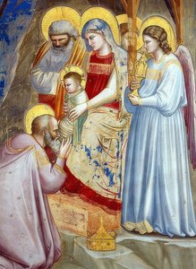 The Adoration of the Magi (detail). 1305 by Giotto di Bondone