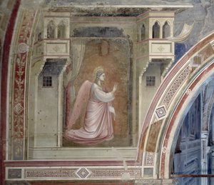The Annunciation (detail) by Giotto di Bondone