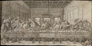 The Last Supper, with a Spaniel, ca. 1500 by Giovan Pietro Birago