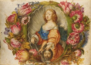 Portrait of the Grand Duchess Vittoria della Rovere as Judith by Giovanna Garzoni
