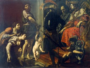 Judgment of Solomon by Giovanni Battista Caracciolo by Giovanni Battista Caracciolo
