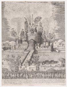 The Girandola at the Castel Sant
