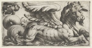 Winged Sea Bull with a Beard by Giovanni Andrea Maglioli