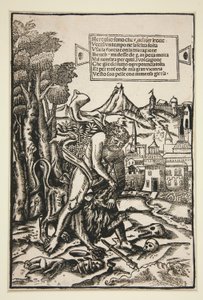 Hercules and the Nemean Lion by Giovanni Andrea Vavassore