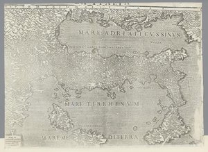 Map of Italy by Giovanni Andrea Vavassore