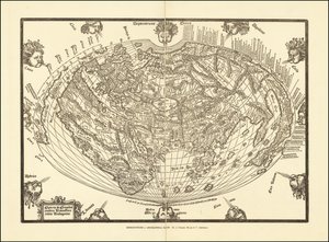 1540 Map of the World by Giovanni Andrea Vavassore by Giovanni Andrea Vavassori