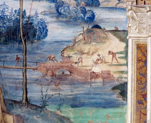 How Saint Maur Walks on the Water to Rescue Placid (detail)