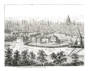 London from Islington City and East End. From a View by Canaletti, Published 1753 by Giovanni Antonio Canal