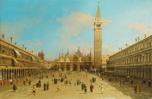 The Piazza San Marco, Venice, Looking East by Giovanni Antonio Canal