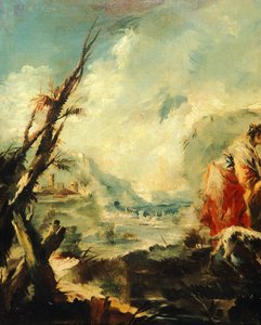 Tobias Healing His Father (detail) by Giovanni Antonio Guardi