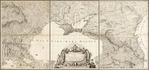 1774 Map of the Black Sea with Adjacent Parts of the Turkish and Russian Empires by Giovanni Antonio Rizzi Zannoni