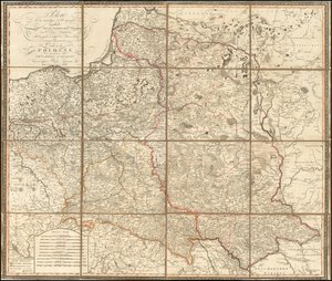 1807 Map of Poland by Giovanni Antonio Rizzi Zannoni