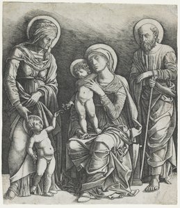 The Holy Family with the Infant Saint John, c.1495-1505 by Giovanni Antonio da Brescia