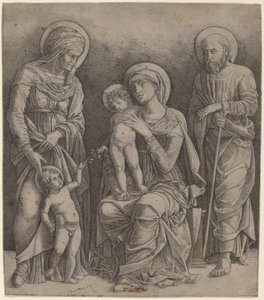 Holy Family with Saint Elizabeth and the Infant Saint John by Giovanni Antonio da Brescia, after Andrea Mantegna