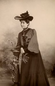 Portrait of Elegant Lady with Hat by Phillipe de Marlier