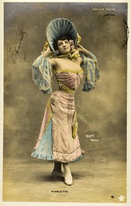 Postcard: Moulin Rouge - Portrait of Mariette, Music hall artist by Phillipe de Marlier