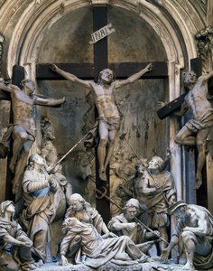 Passion, group of sculptures by Giovanni Battista Barberini, Church of St. Augustine, Cremona, Italy