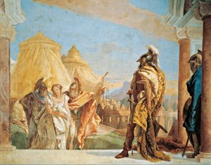 Eurybates and Talthybius Leading Briseis to Agamemnon by Giovanni Battista Tiepolo