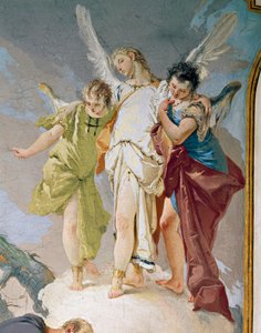 Abraham and angels (detail) by Giovanni Battista Tiepolo
