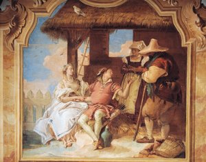 Angelica and Medoro taking leave of peasants by Giovanni Battista Tiepolo