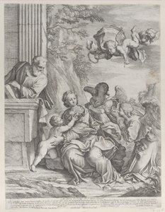 The Holy Family with Angels at Right and Overhead, 1652 by Giovanni Battista Beinaschi