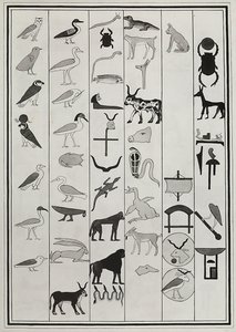 Drawings of the Decorations from Inside the Tomb of Pharaoh Psammetic I, Reproduced in 1817 by Giovanni Battista Belzoni, Housed in the British Museum, London by Giovanni Battista Belzoni